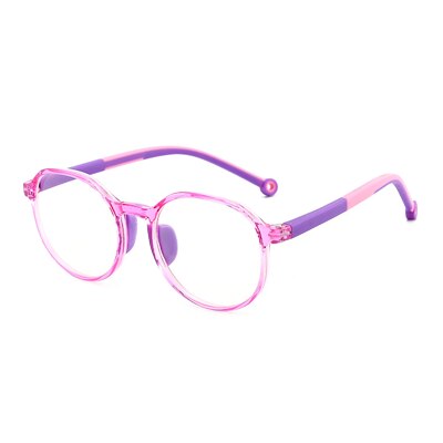 Lunettes Anti-lumière bleue pour enfants TR90 lunettes médicales optiques rondes montures enfants zéro lunettes d'ordinateur sans diplôme