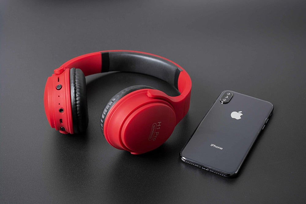 Casque sans fil H1 Pro Casque supra-auriculaire compatible Bluetooth 5.0 Écouteur stéréo HIFI avec prise en charge du micro Carte TF / câble audio
