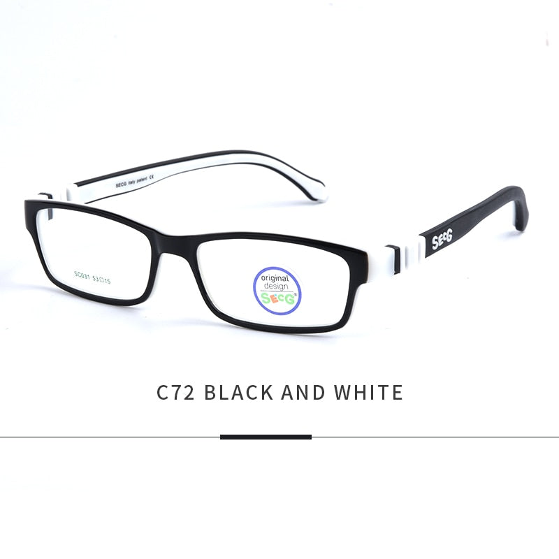 SECG – monture de lunettes carrées pour enfants, verres optiques détachables, pour myopie, hypermétropie, sans vis
