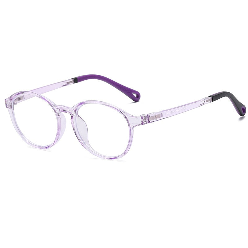 Semfly Enfants Silicone Lunettes Rétro Petit Cadre Rond Enfants Ultra-Léger TR90 Lunettes Cadre Protection Lentille Optique Lunettes