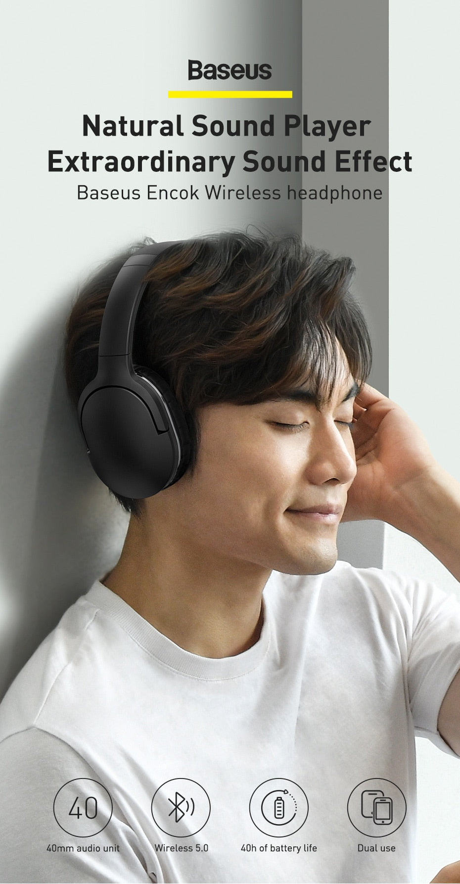 Baseus D02 Pro casque sans fil Sport Bluetooth 5.0