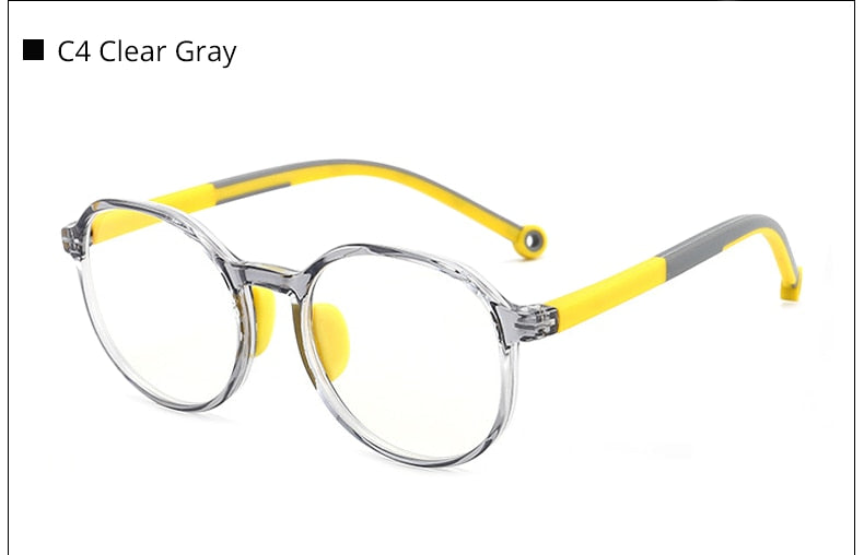 Lunettes Anti-lumière bleue pour enfants TR90 lunettes médicales optiques rondes montures enfants zéro lunettes d'ordinateur sans diplôme