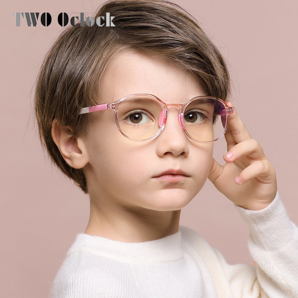 Lunettes Anti-lumière bleue pour enfants TR90 lunettes médicales optiques rondes montures enfants zéro lunettes d'ordinateur sans diplôme