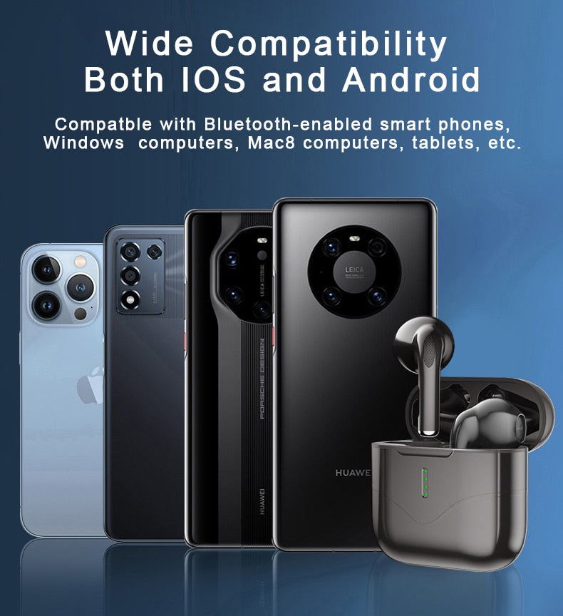 Nouveaux écouteurs Bluetooth, casque d'affaires sans fil Xiaomi compatible, écouteurs à réduction de bruit micro stéréo HD