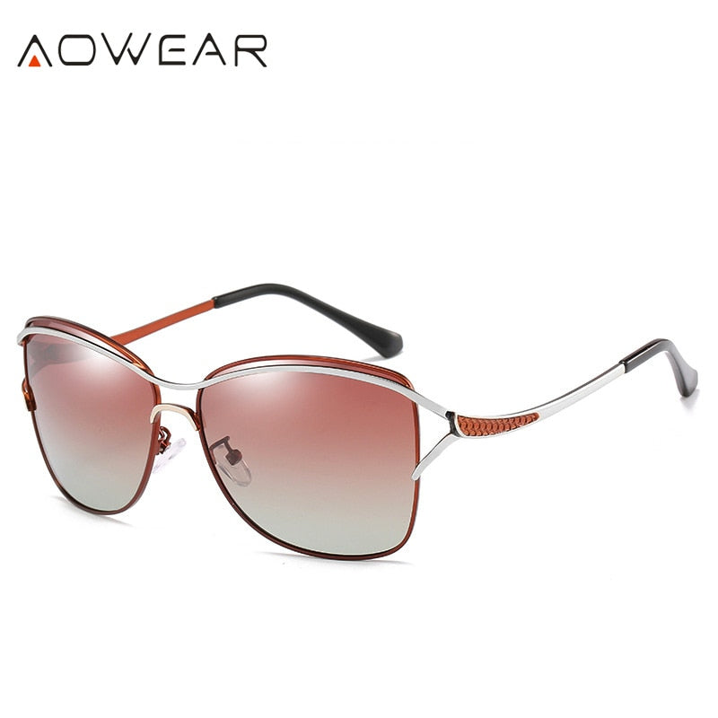AOWEAR – lunettes de soleil polarisées Vintage de luxe pour femmes.