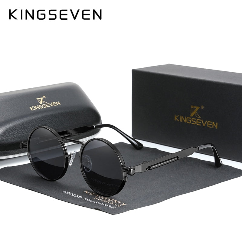 KINGSEVEN – lunettes de soleil gothiques Steampunk polarisées pour hommes et femmes.