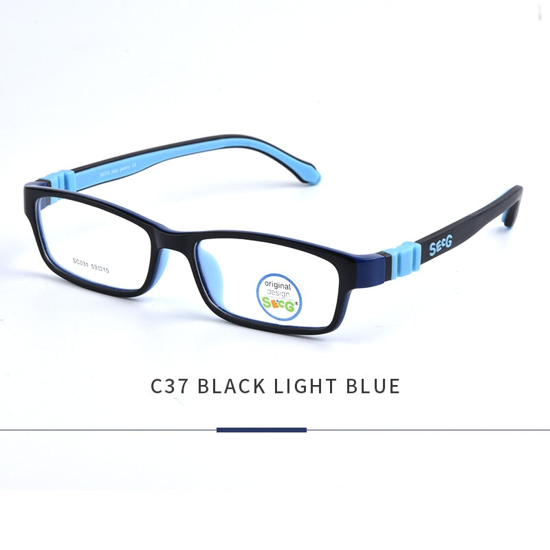 SECG – monture de lunettes carrées pour enfants, verres optiques détachables, pour myopie, hypermétropie, sans vis