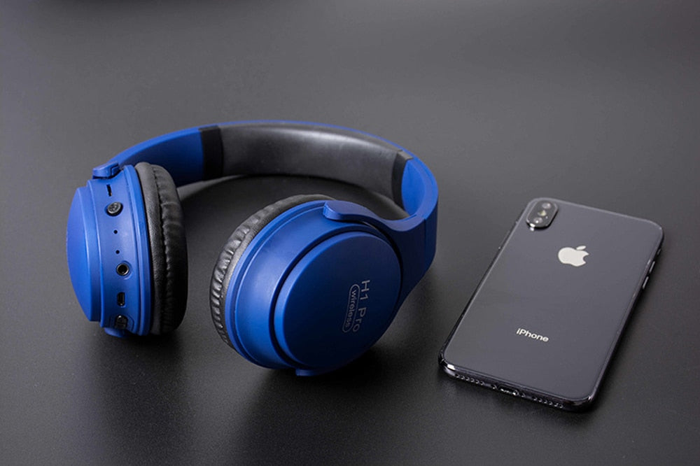 Casque sans fil H1 Pro Casque supra-auriculaire compatible Bluetooth 5.0 Écouteur stéréo HIFI avec prise en charge du micro Carte TF / câble audio