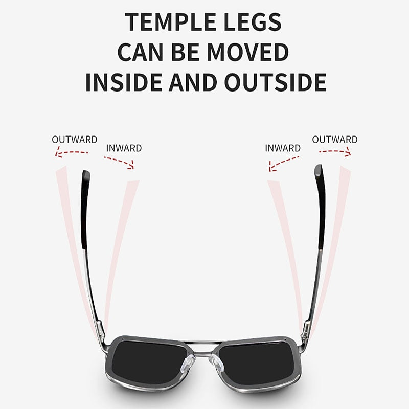 Lunettes De soleil rétro carrées à rivets pour hommes et femmes.