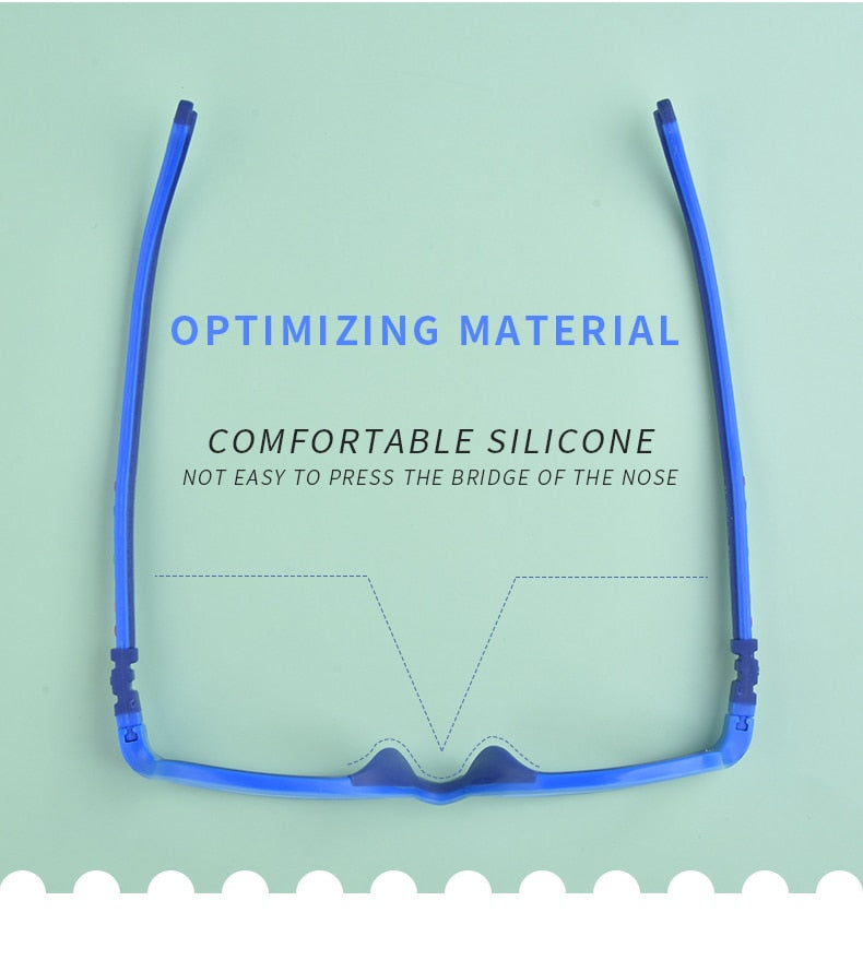 SECG – monture de lunettes en silicone souple pour enfants, verres de Prescription pour enfants, monture de lunettes optique de sécurité, Anti-chute de pression, TR90