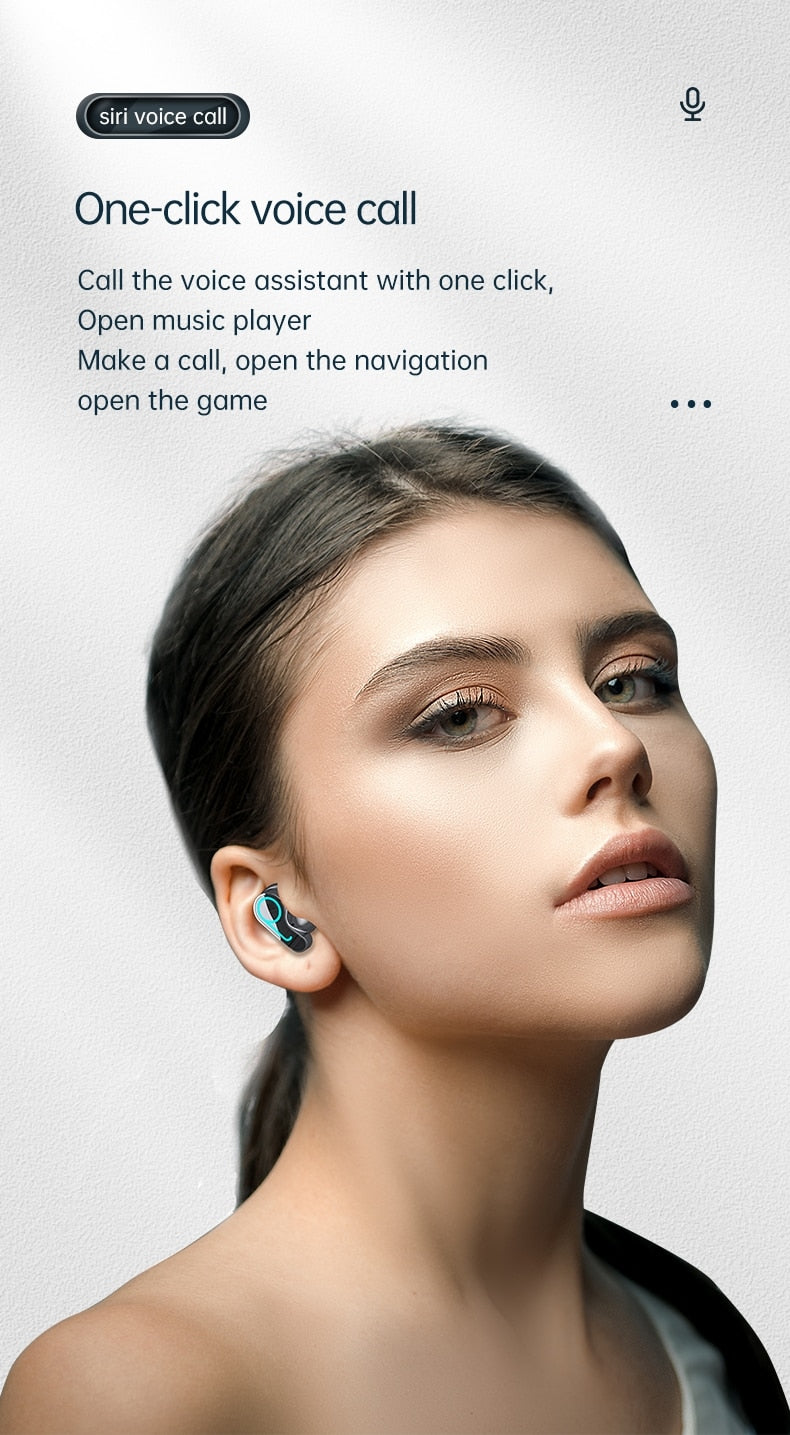 Nouveau sans fil V5.1 Bluetooth écouteur HD casque stéréo sport casque étanche avec double micro et étui de charge de batterie 2000mAh