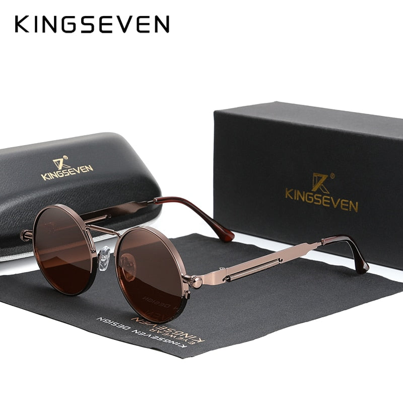 KINGSEVEN – lunettes de soleil gothiques Steampunk polarisées pour hommes et femmes.