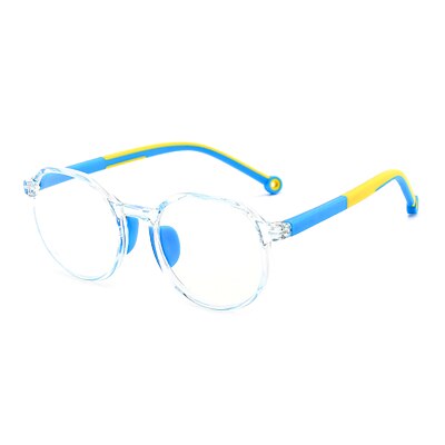 Lunettes Anti-lumière bleue pour enfants TR90 lunettes médicales optiques rondes montures enfants zéro lunettes d'ordinateur sans diplôme