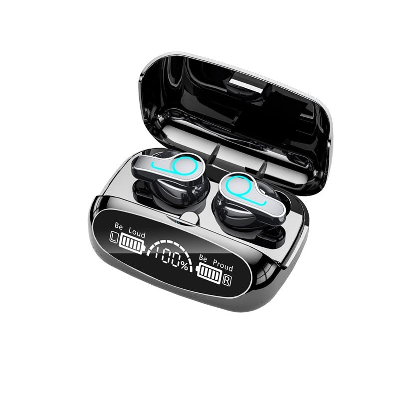 Nouveau sans fil V5.1 Bluetooth écouteur HD casque stéréo sport casque étanche avec double micro et étui de charge de batterie 2000mAh