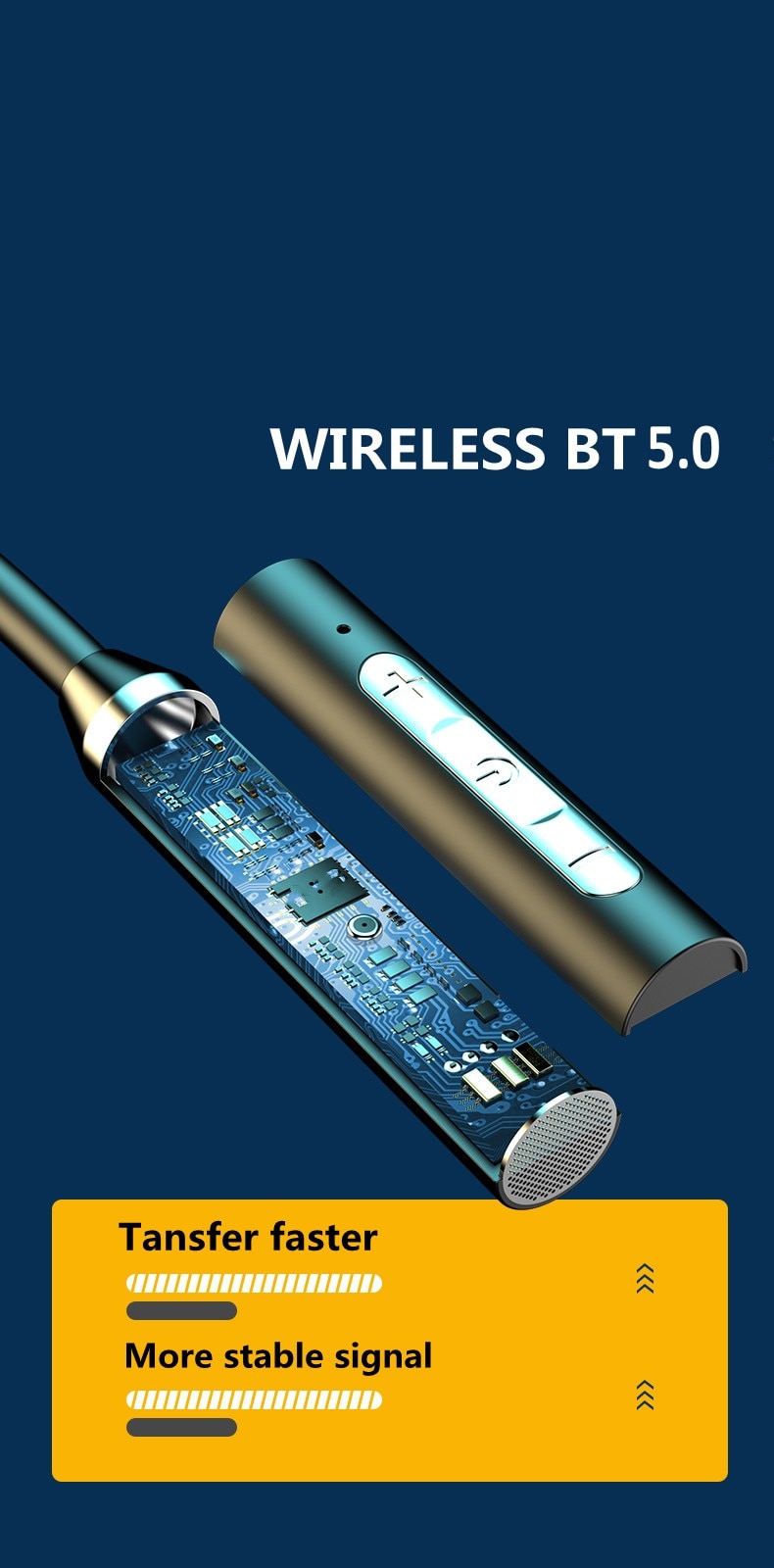 TWS cou sans fil Bluetooth 5.0 écouteurs magnétique sport course casque étanche écouteurs réduction du bruit casque