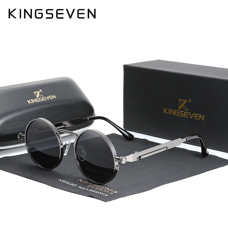 KINGSEVEN – lunettes de soleil gothiques Steampunk polarisées pour hommes et femmes.