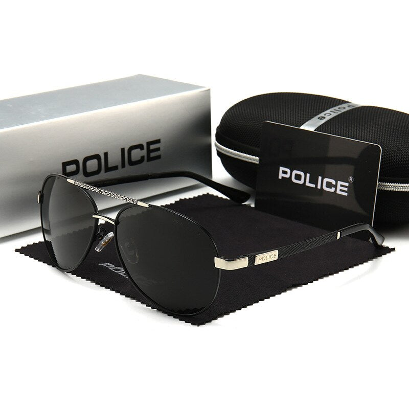 Lunettes de soleil polarisées UV400 pour homme, marque POLICE.