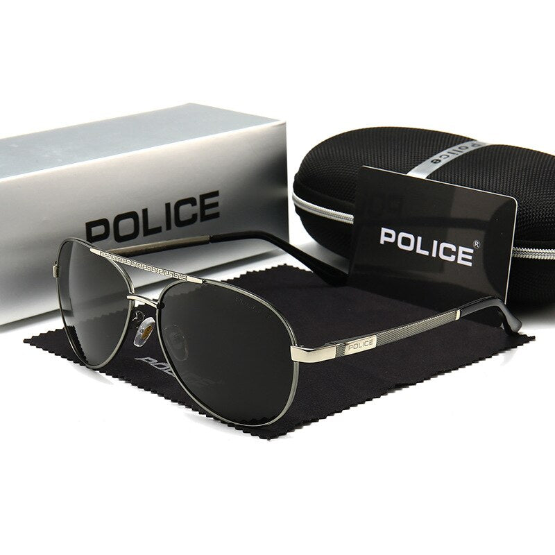 Lunettes de soleil polarisées UV400 pour homme, marque POLICE.