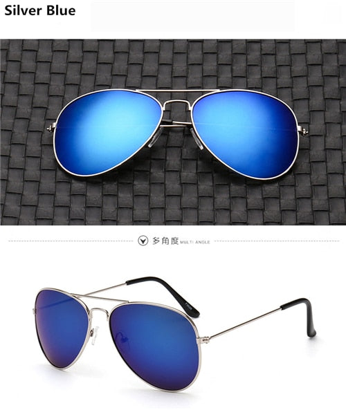 Lunettes de soleil aviateur bleu pour hommes et femmes, R3025, Aviation