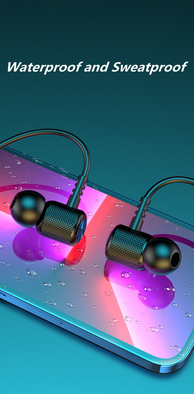 TWS cou sans fil Bluetooth 5.0 écouteurs magnétique sport course casque étanche écouteurs réduction du bruit casque