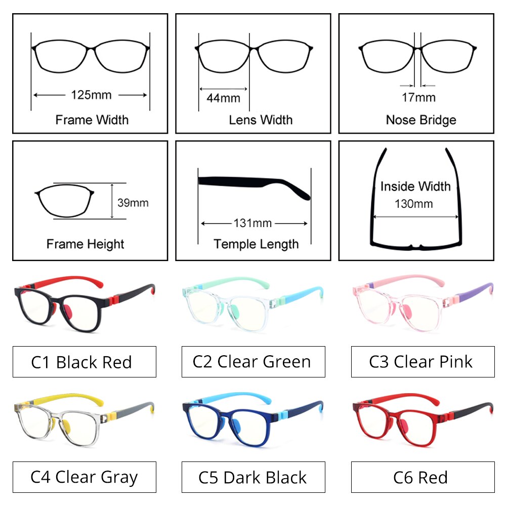 Lunettes à lumière bleue pour enfants sans diplôme, haute qualité, verres d'ordinateur clairs, sans Prescription médicale, montures