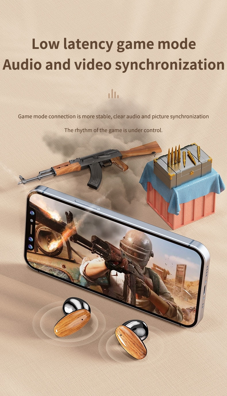 TWS Casques Sans Fil Bluetooth 5.2 Casque Intelligente Tactile Dans L'oreille HiFi Stéréo Écouteur Avec Micro Sport Bouchons D'oreilles Étanches