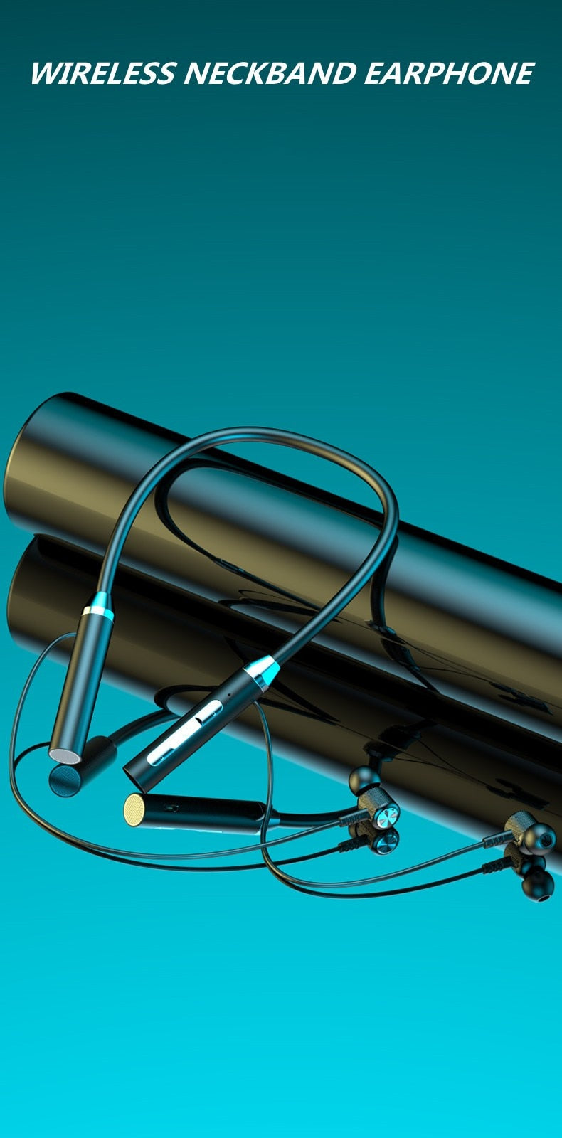 TWS cou sans fil Bluetooth 5.0 écouteurs magnétique sport course casque étanche écouteurs réduction du bruit casque