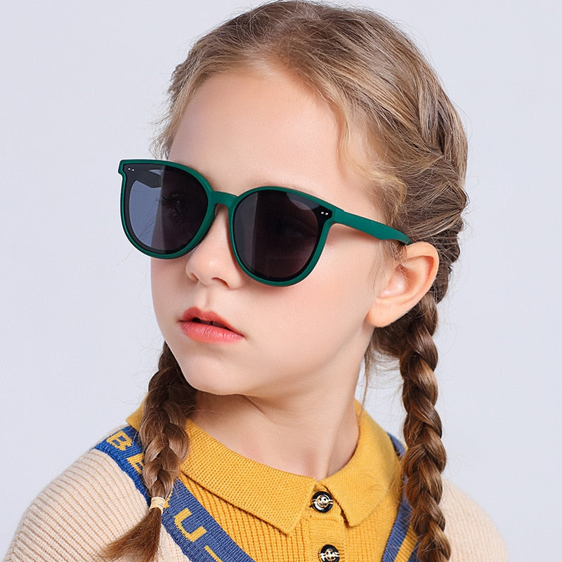 Lunettes de soleil polarisées pour enfants de 3 à 12 ans, monture en TPEE souple, Design œil de chat, Protection solaire UV400