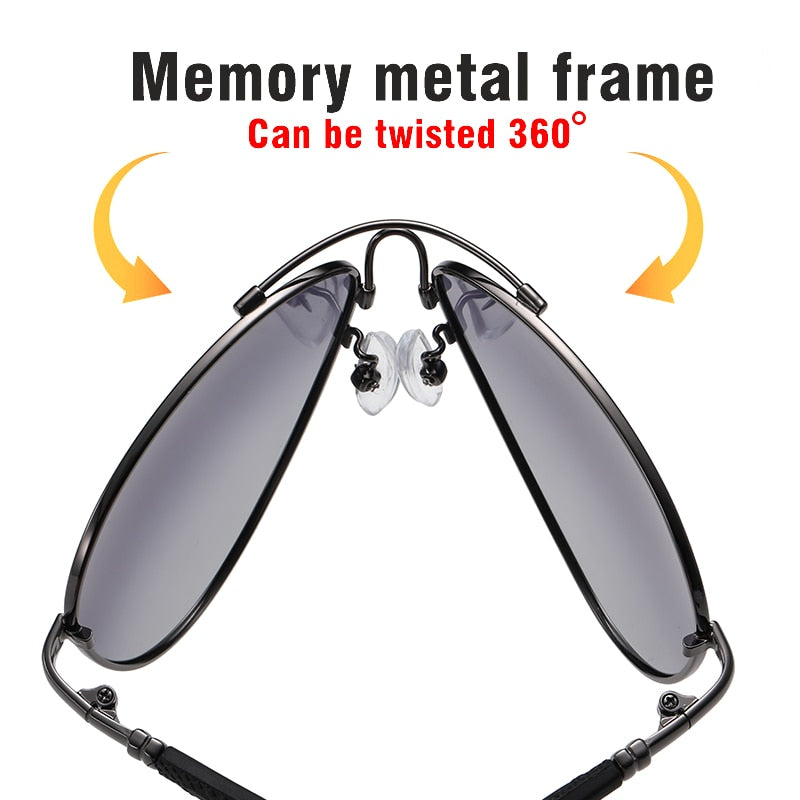 Lunettes de soleil polarisées pour hommes et femmes, alliage de titane.