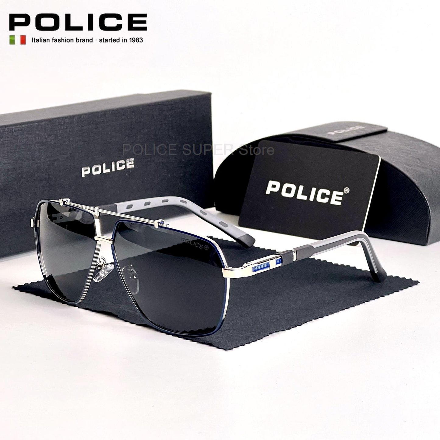Lunettes de soleil polarisées rétro pour hommes, mode POLICE.