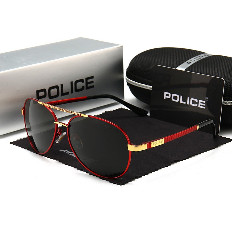Lunettes de soleil polarisées UV400 pour homme, marque POLICE.