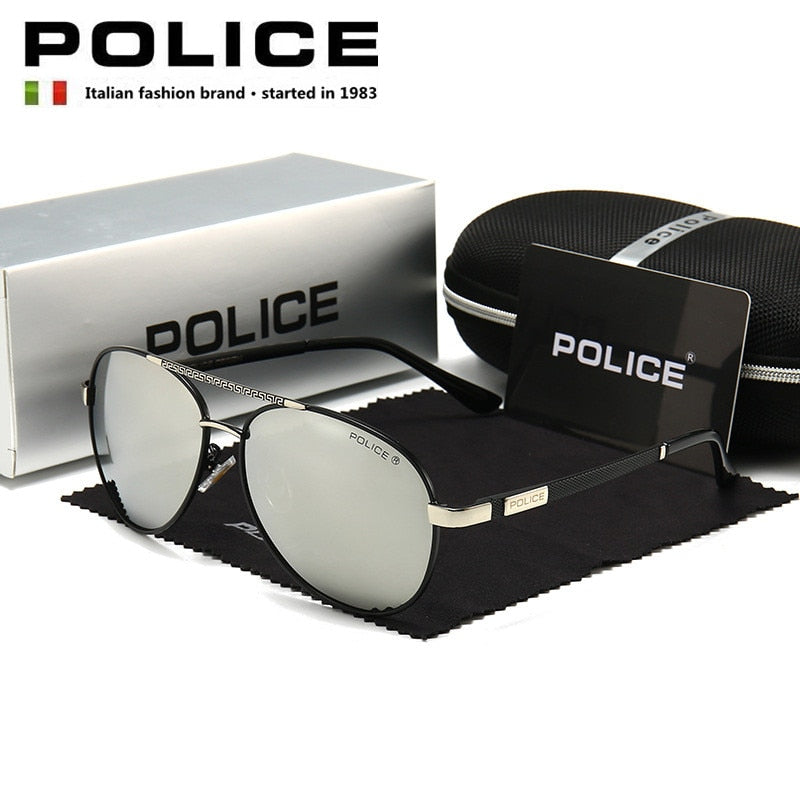 Lunettes de soleil polarisées UV400 pour homme, marque POLICE.