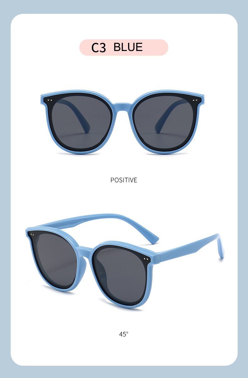 Lunettes de soleil polarisées pour enfants de 3 à 12 ans, monture en TPEE souple, Design œil de chat, Protection solaire UV400