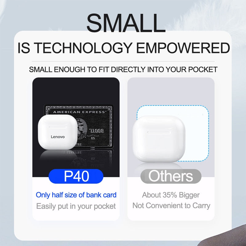 Lenovo LP40 TWS écouteur sans fil Bluetooth 5.0