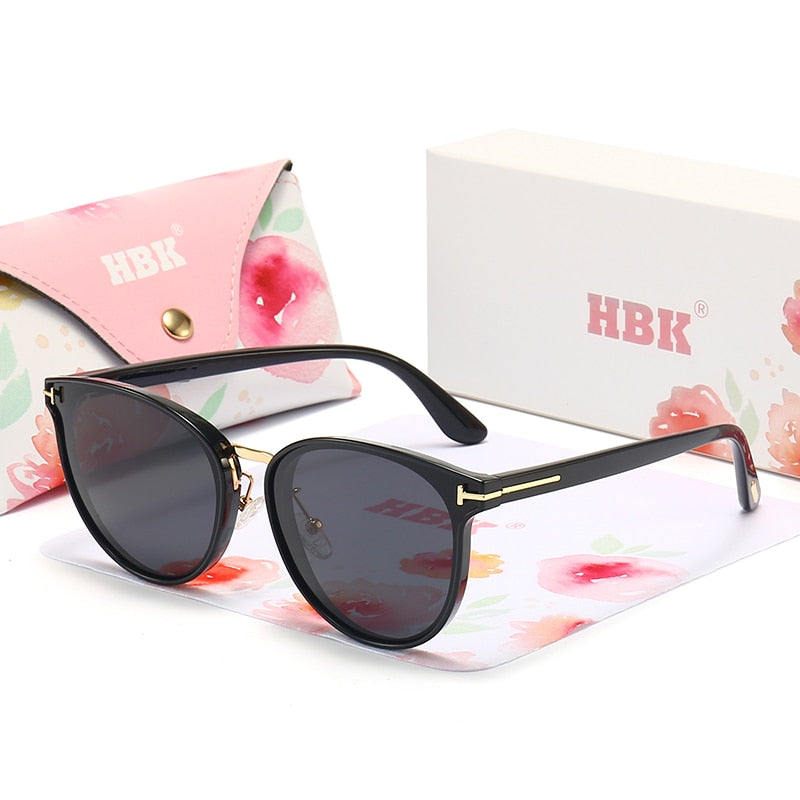 HBK – lunettes de soleil polarisées œil de chat pour femmes.