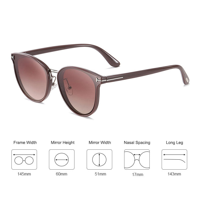 HBK – lunettes de soleil polarisées œil de chat pour femmes.