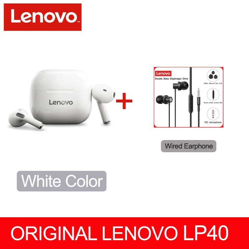 Lenovo LP40 TWS écouteur sans fil Bluetooth 5.0