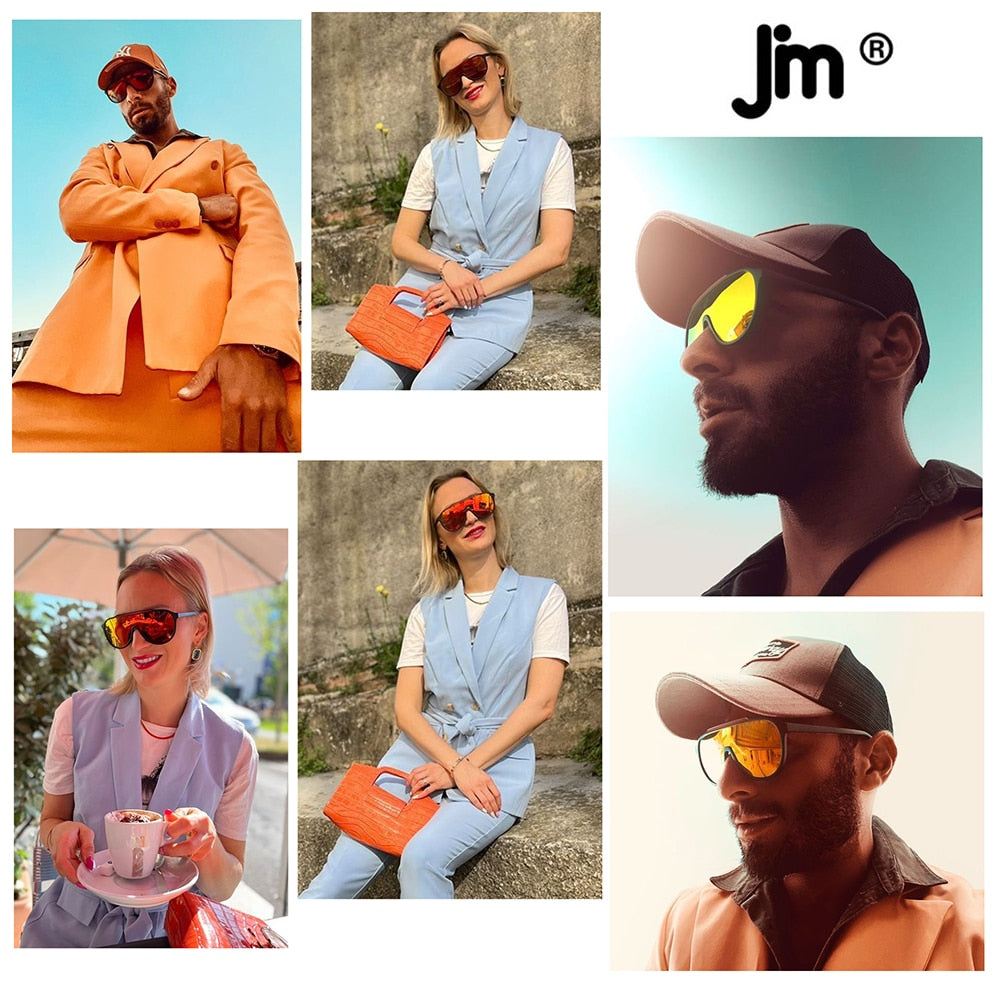JM – lunettes de soleil rondes polarisées pour hommes et femmes.