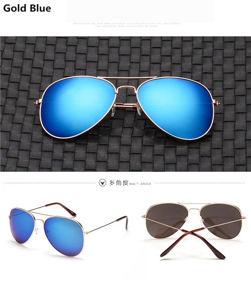 Lunettes de soleil aviateur bleu pour hommes et femmes, R3025, Aviation