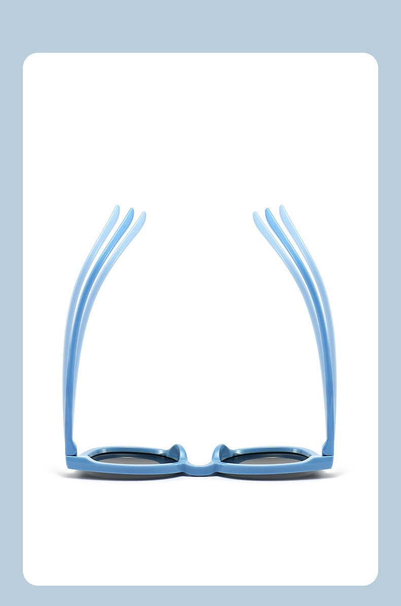 Lunettes de soleil polarisées pour enfants de 3 à 12 ans, monture en TPEE souple, Design œil de chat, Protection solaire UV400