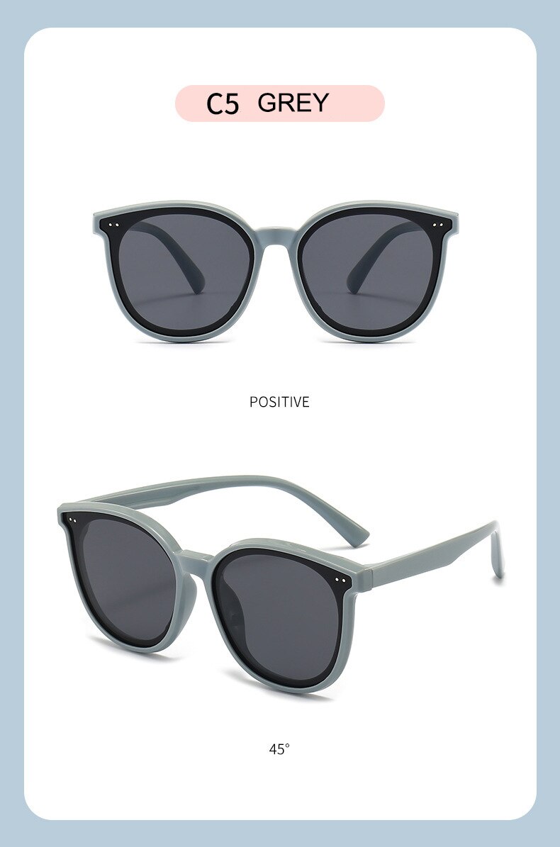 Lunettes de soleil polarisées pour enfants de 3 à 12 ans, monture en TPEE souple, Design œil de chat, Protection solaire UV400